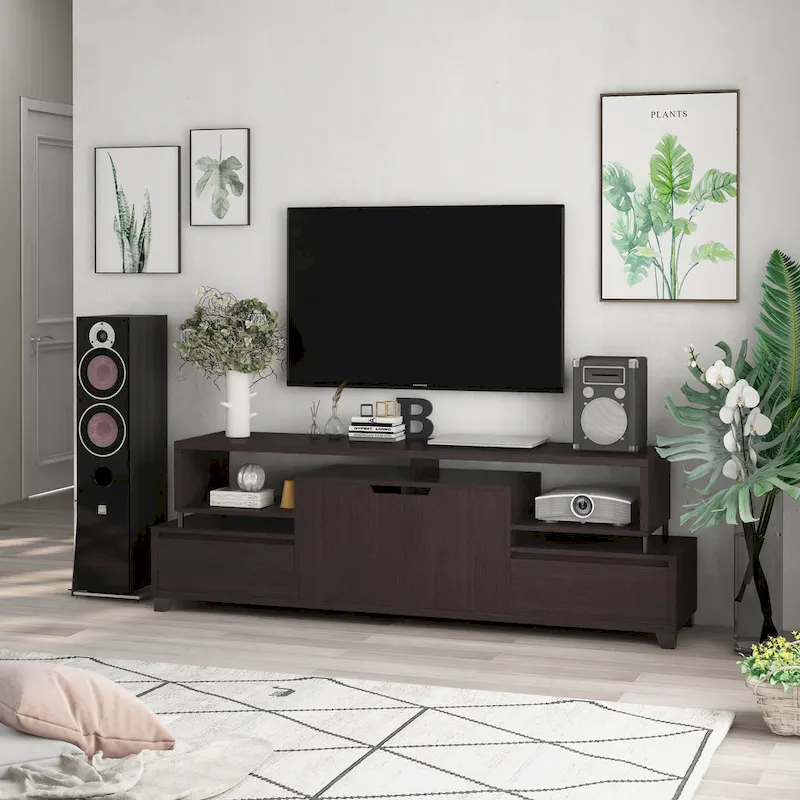 70-inch Multi-functional Storage TV Console