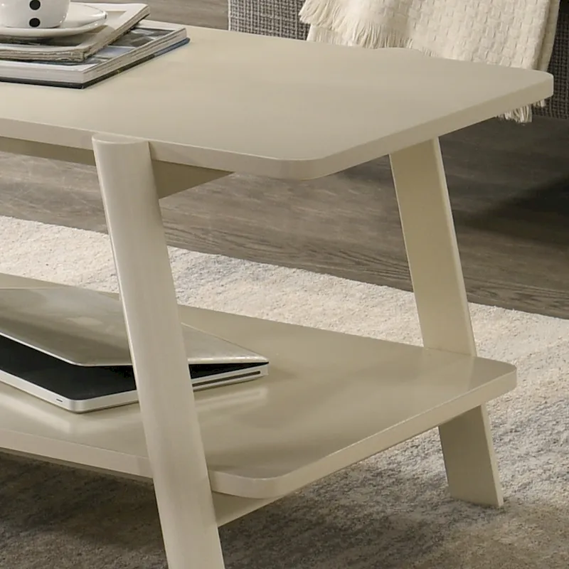 Mid-Century Wood Shelf Coffee Table