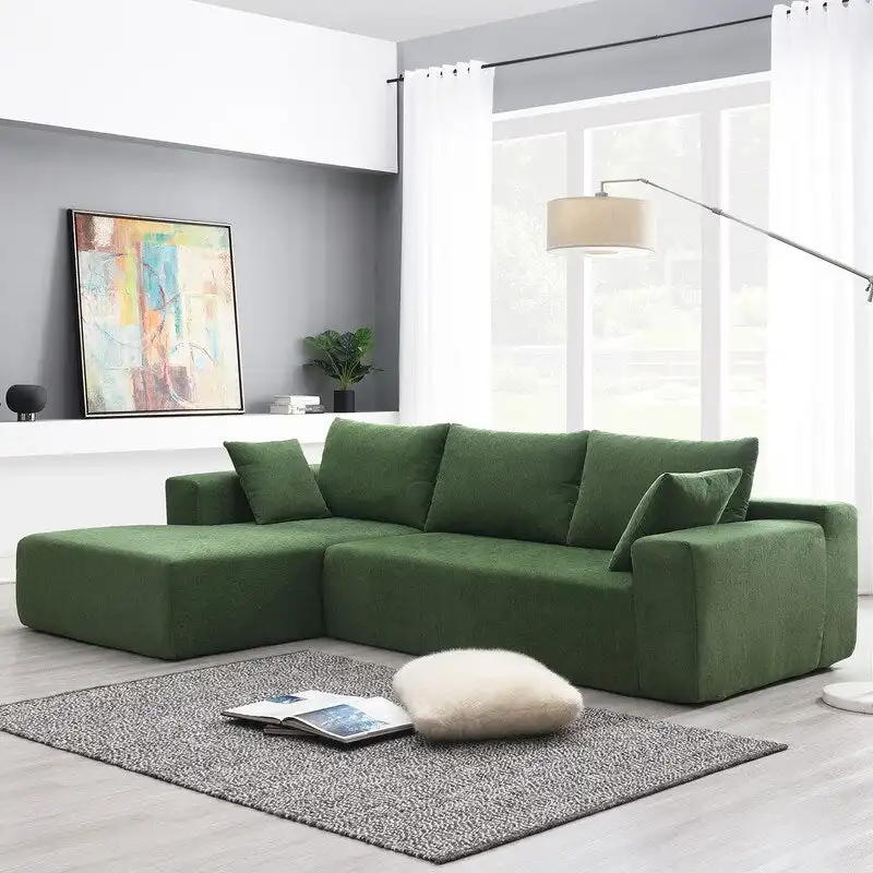 Modular Sectional Sofa Set, Modern Minimalist Style Upholstered Couch Sofa