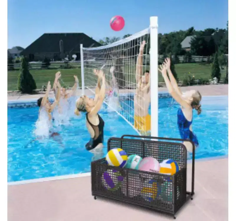 T8031 Single-Tier Outdoor Pool Storage Rack, PE + Iron,