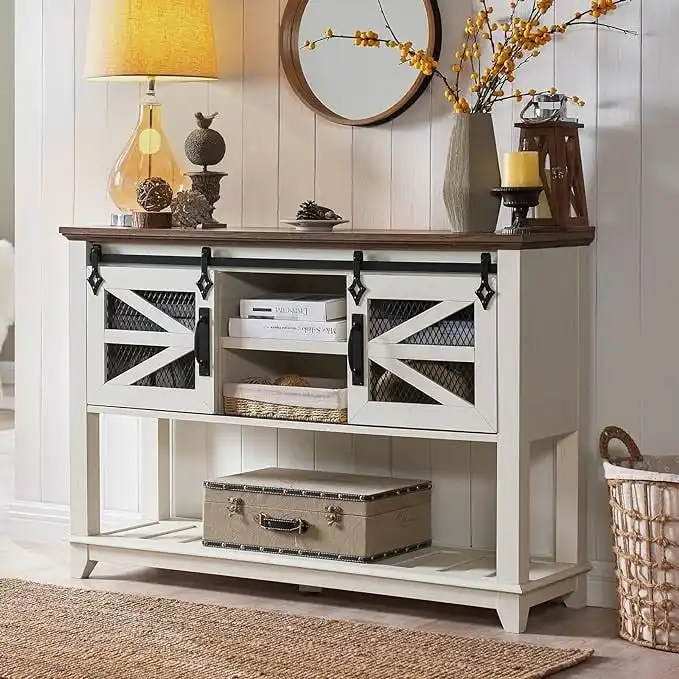 Farmhouse Entryway Table, Console Sofa Table, for Entry Way, Hallway