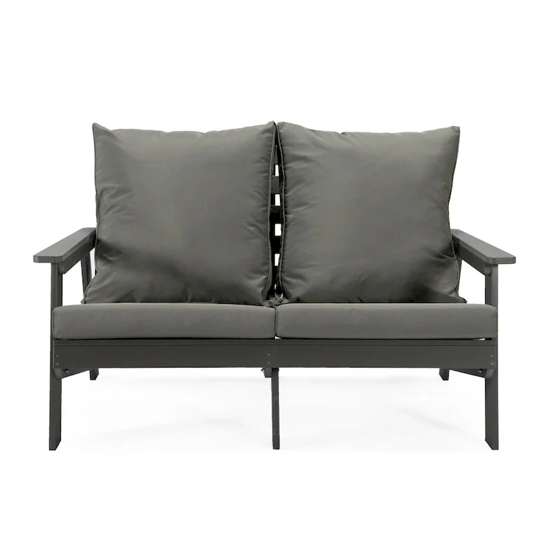 Outdoor Patio Alpine Loveseat for two - Upholstered Accent Arm Chair for Indoor, Porch, Yard & Living Room