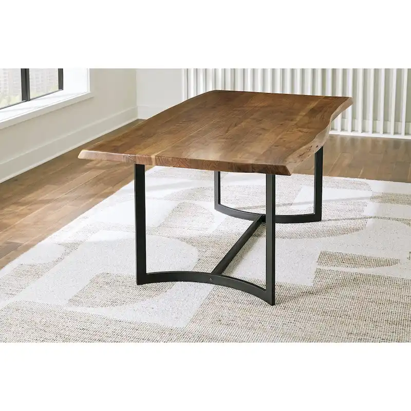 Signature Design by Ashley Fortmaine Brown/Black Dining Table - 72.25 W x 38.63 D x 30.63 H