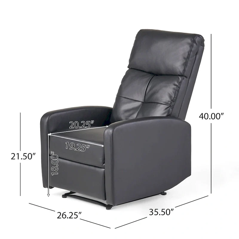 Samedi PU Leather Recliner Club Chair by Christopher Knight Home