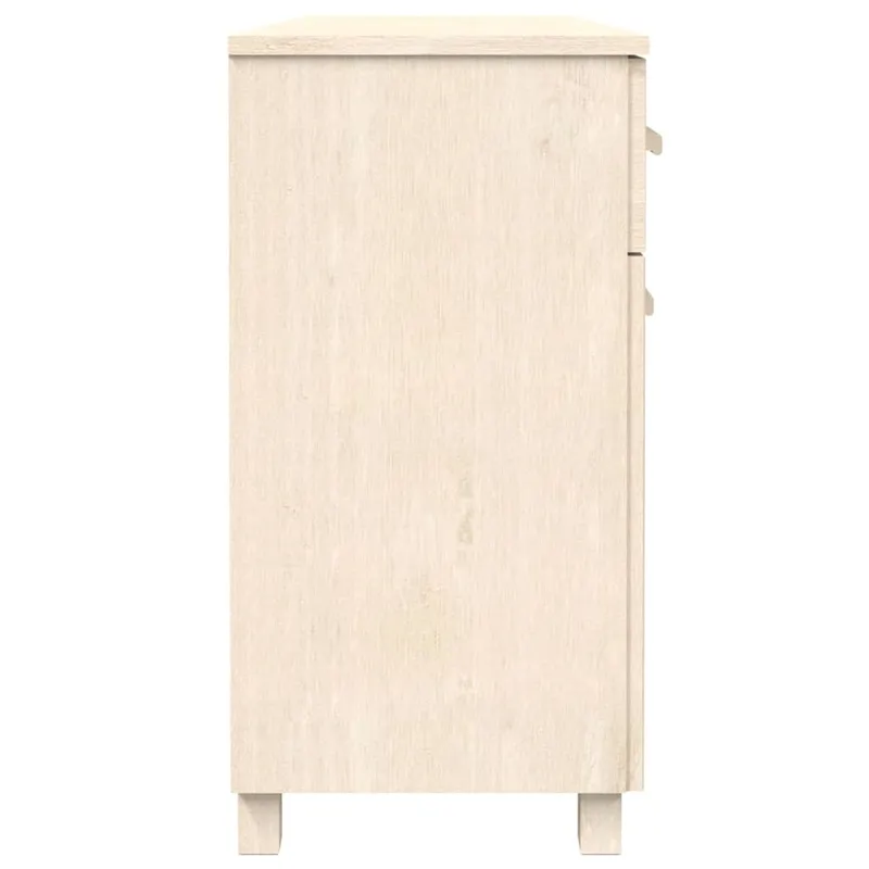 vidaXL Sideboard Bar Buffet Console Cabinet with Drawers HAMAR Solid Wood Pine - 44.5  x 15.7  x 31.5