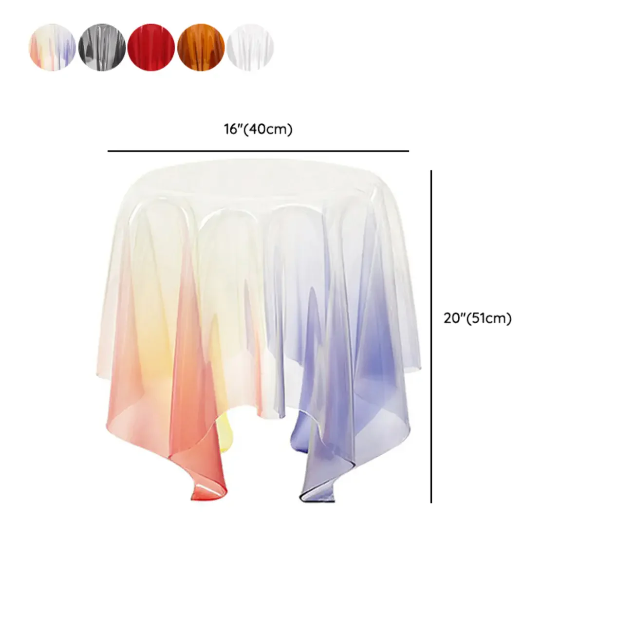 Scandinavian Clear Acrylic Round End Table