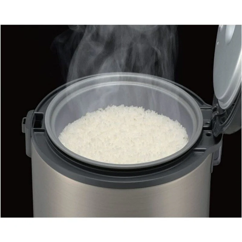 Tiger JNP-S55U-HU 3-Cup Rice Cooker and Warmer, Stainless Steel Gray
