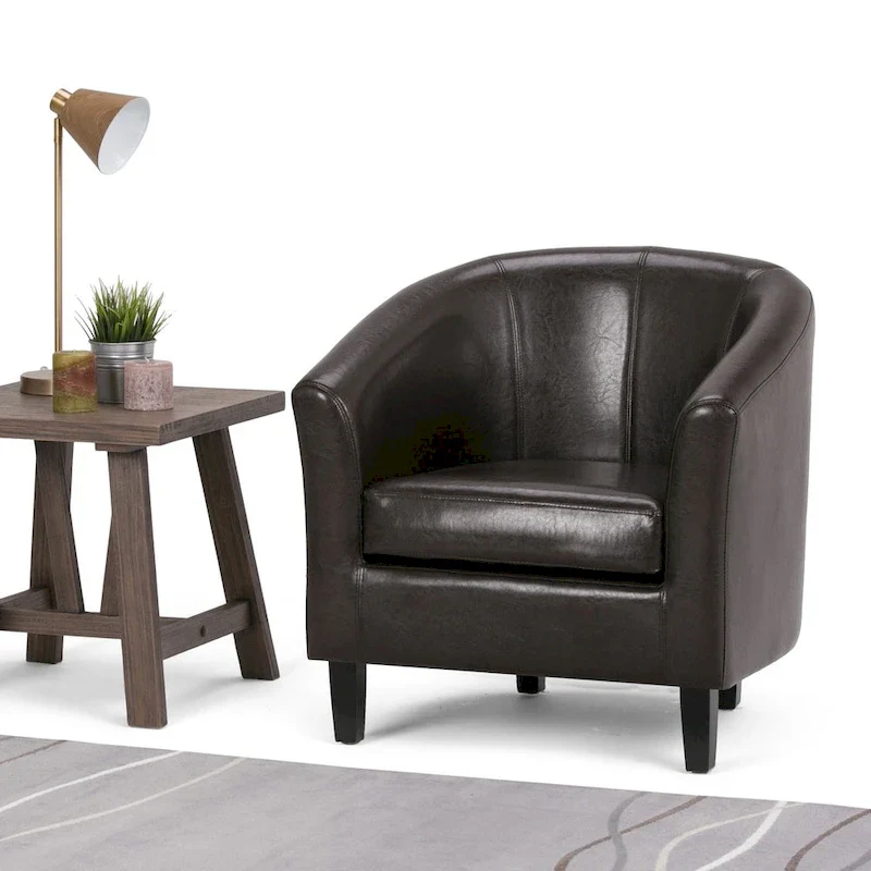 Tub Chair, Contemporary Style, Single Seat – Brown / Black / Red / Grey / Blue