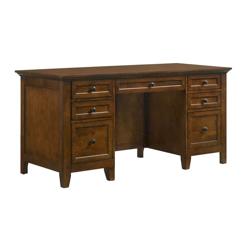 San Mateo Home Office 62 Wide Executive Desk with 7 Drawers