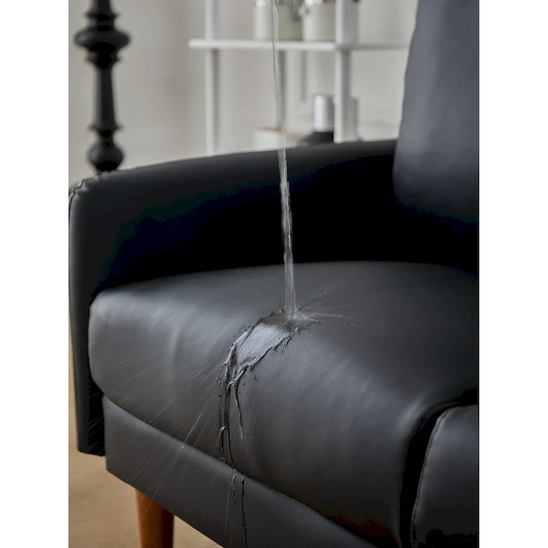 Faux leather 70 Square Arm Sofa