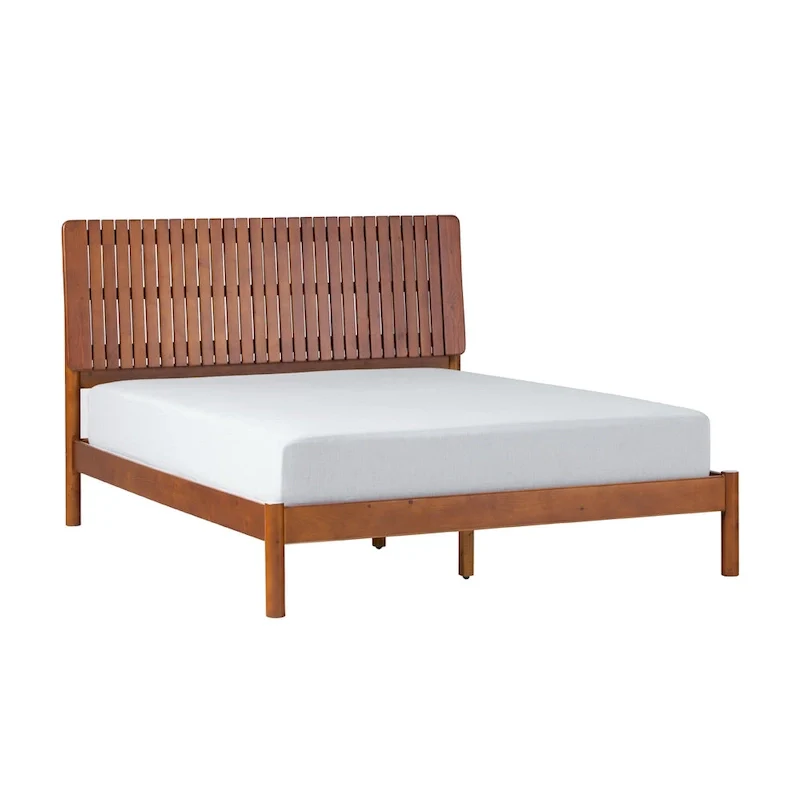 Middlebrook Designs Slatted Headboard Modern Queen Bed