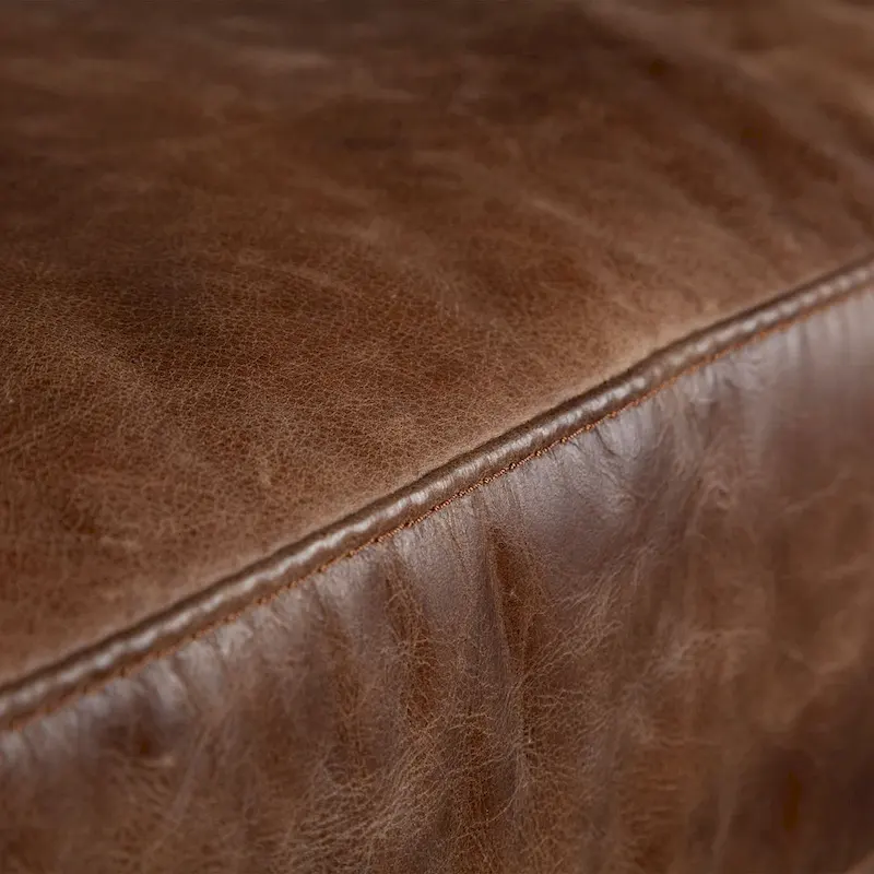Cochrane II Brown Genuine Leather Sofa - 82.0L x 33.0W x 32.3H