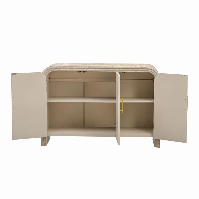 47.2 W Sideboard with Gold Handles and Adjustable Dividers - N/A