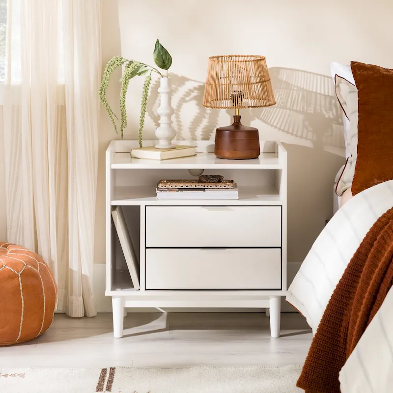 Middlebrook Modern Gallery Top Solid Wood Nightstand