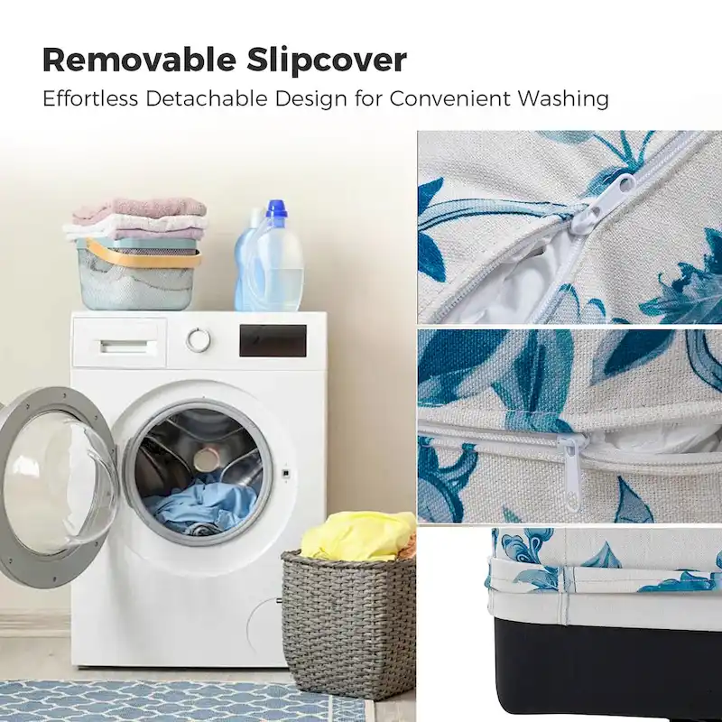 Erkenbald Modern Slipcovered Swivel Chair with Removable Cushion Set of 2 by HULALA HOME