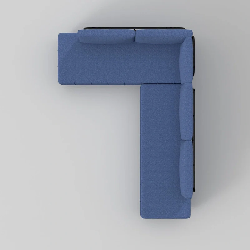 Sagopa Modern Metal Frame with Foam Seat Sectional Sofa