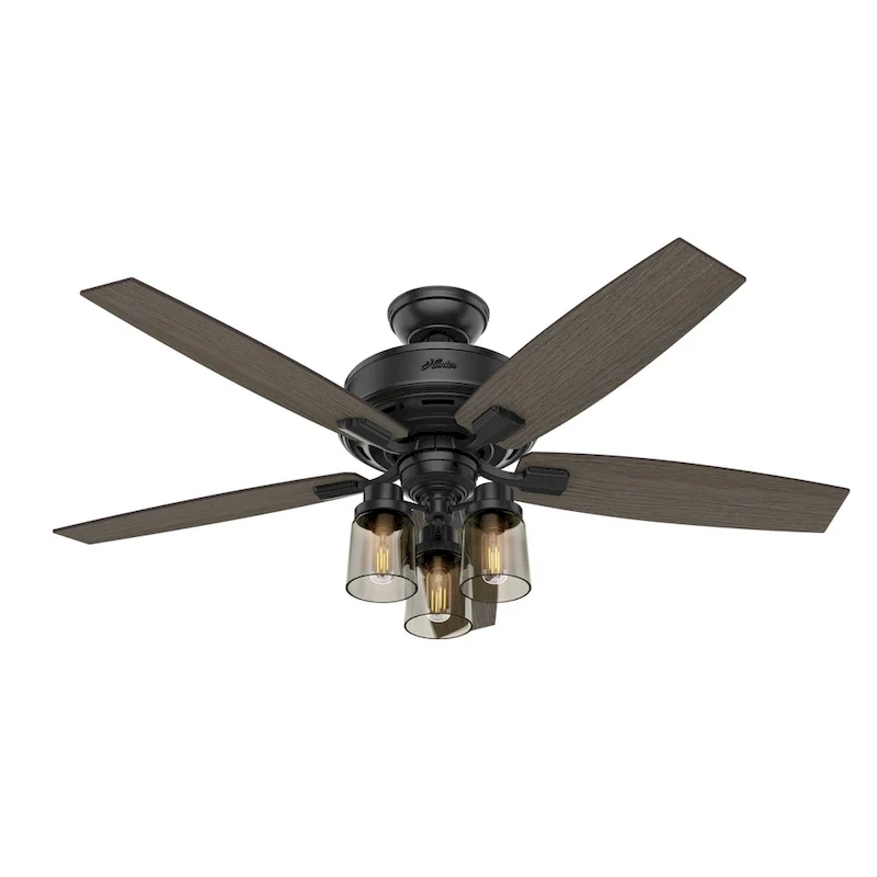 Hunter Fan Bennett Brushed Nickel/ Grey Oak 52-inch Ceiling Fan