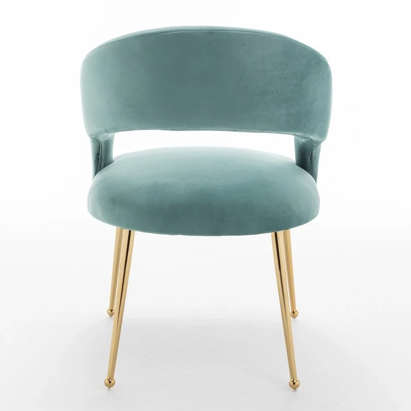 SEYNAR Mid Century Modern Velvet Upolstered Open-Back Dining Chair Set of 6