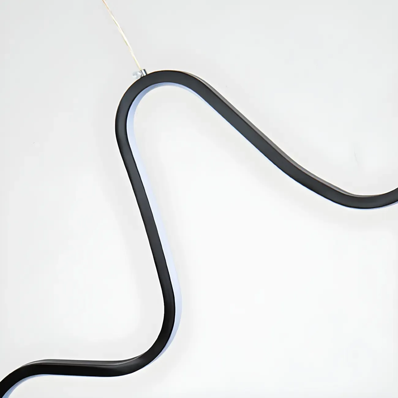 Artistic Black Linear Adjustable Island Pendant Light