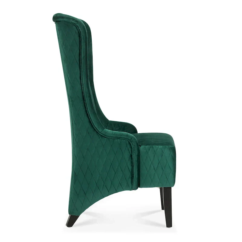 Christopher Knight Home - Evelyn High-Back Velvet Wingback Chair with Wooden Legs