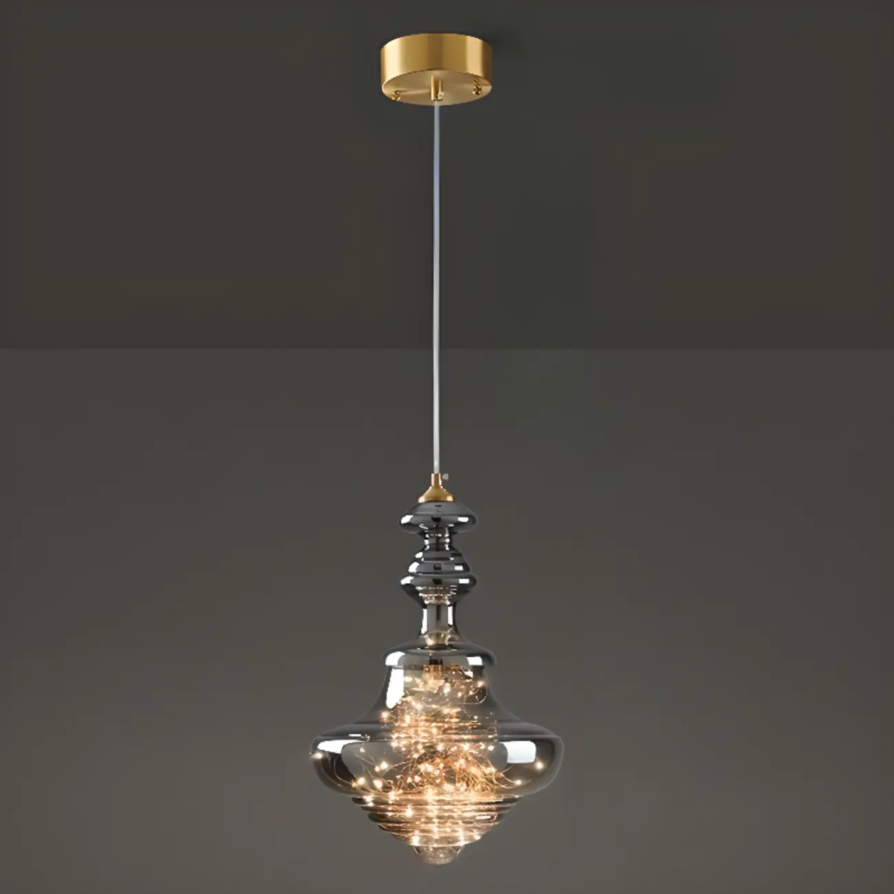 Modern Clear Glass Dining Room Pendant Light