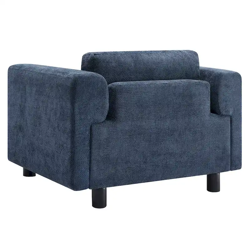 45.5 Woven Velvet Fabric Accent Chair with High-Density Cushion