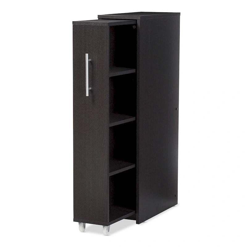 Modern Dark Brown Bookcase by Baxton Studio