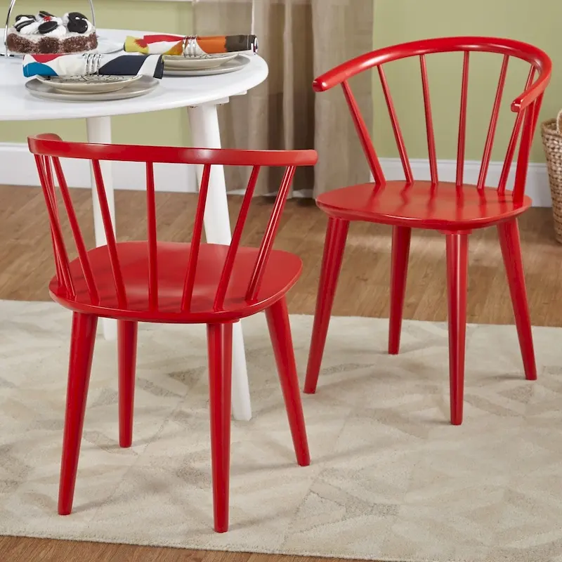 Solid Wood Spindle Dining Chairs