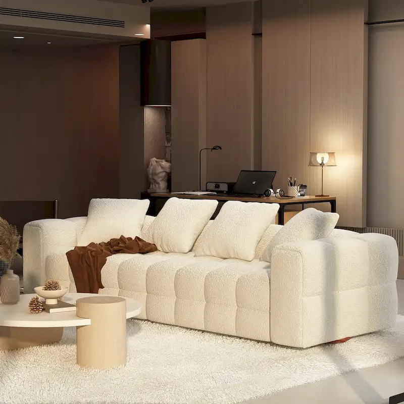 Teddy Velvet Loveseat Sofa with Armrest, 100.8