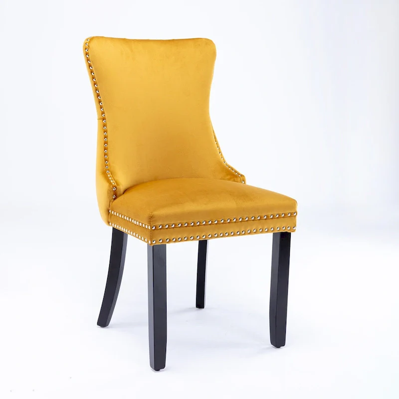 A&A Furniture Upholstered Wing-Back Dining Chair