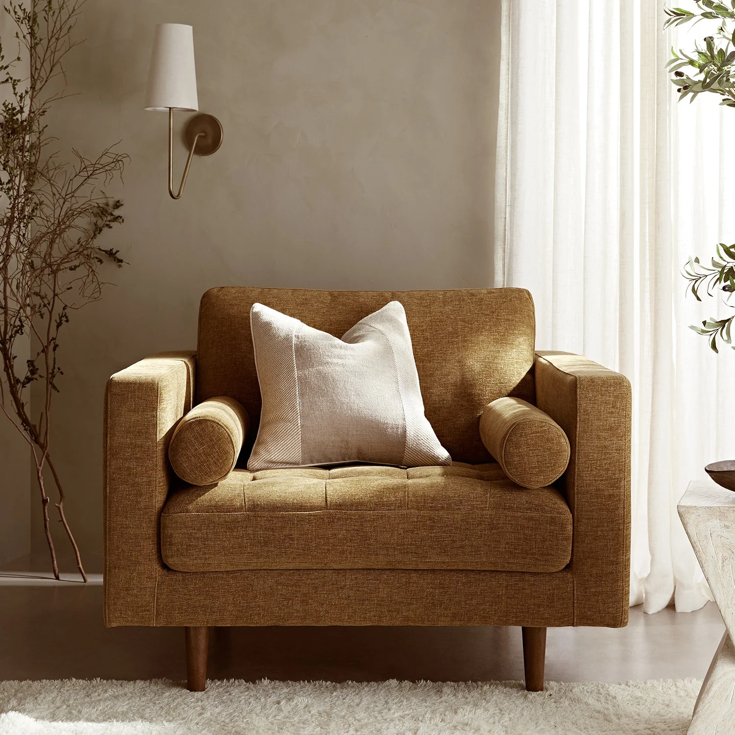 Armchair, Spiced Honey Chenille