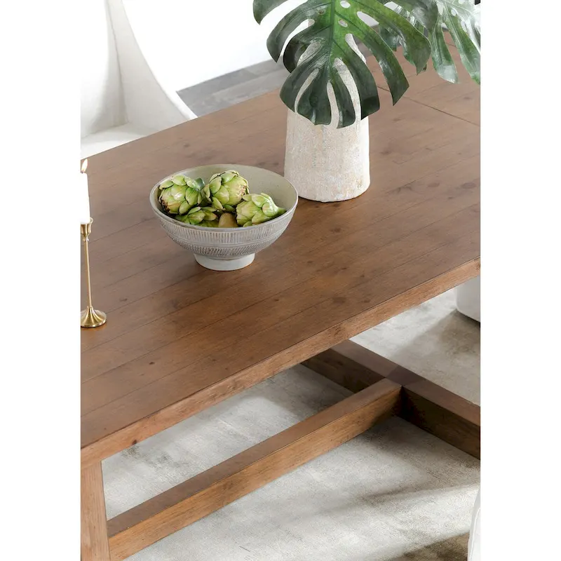 Classic Home Lyra 80-110 Extendable Dining Table in Smoke Brown - 80-110Wx39Dx30H