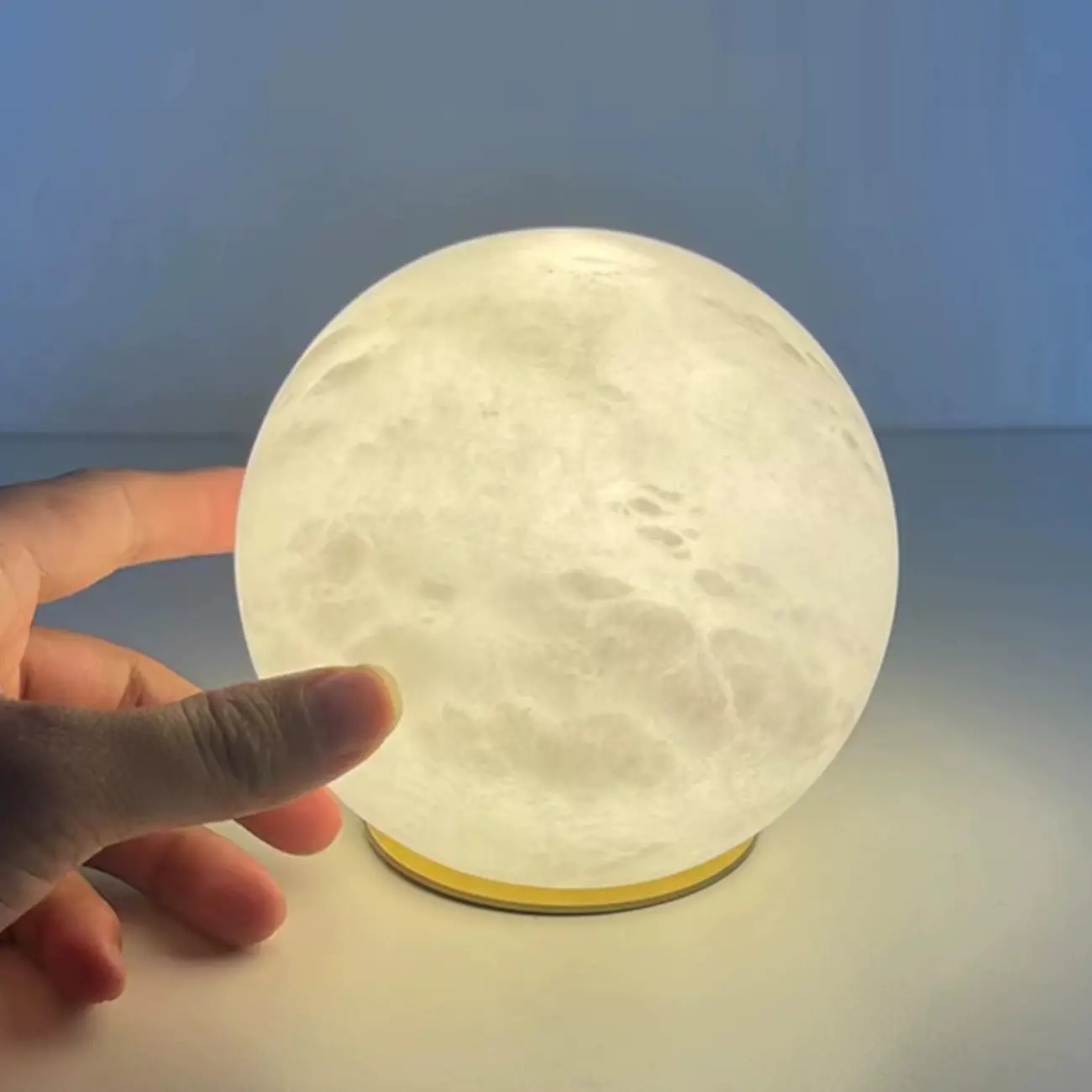 Art Deco Globe Wall Light with Gold Metal Base