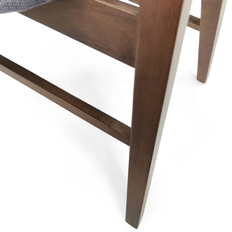 Fabric and Rubberwood Dining Chair
