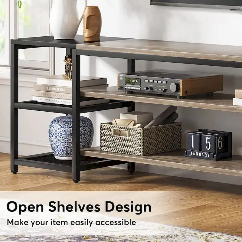 78 Inches TV Stand Entertainment Center Stand, TV Console Table