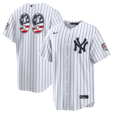 New York Yankees Aaron Judge White USA 250 Fourth of July Home Stadium Jersey