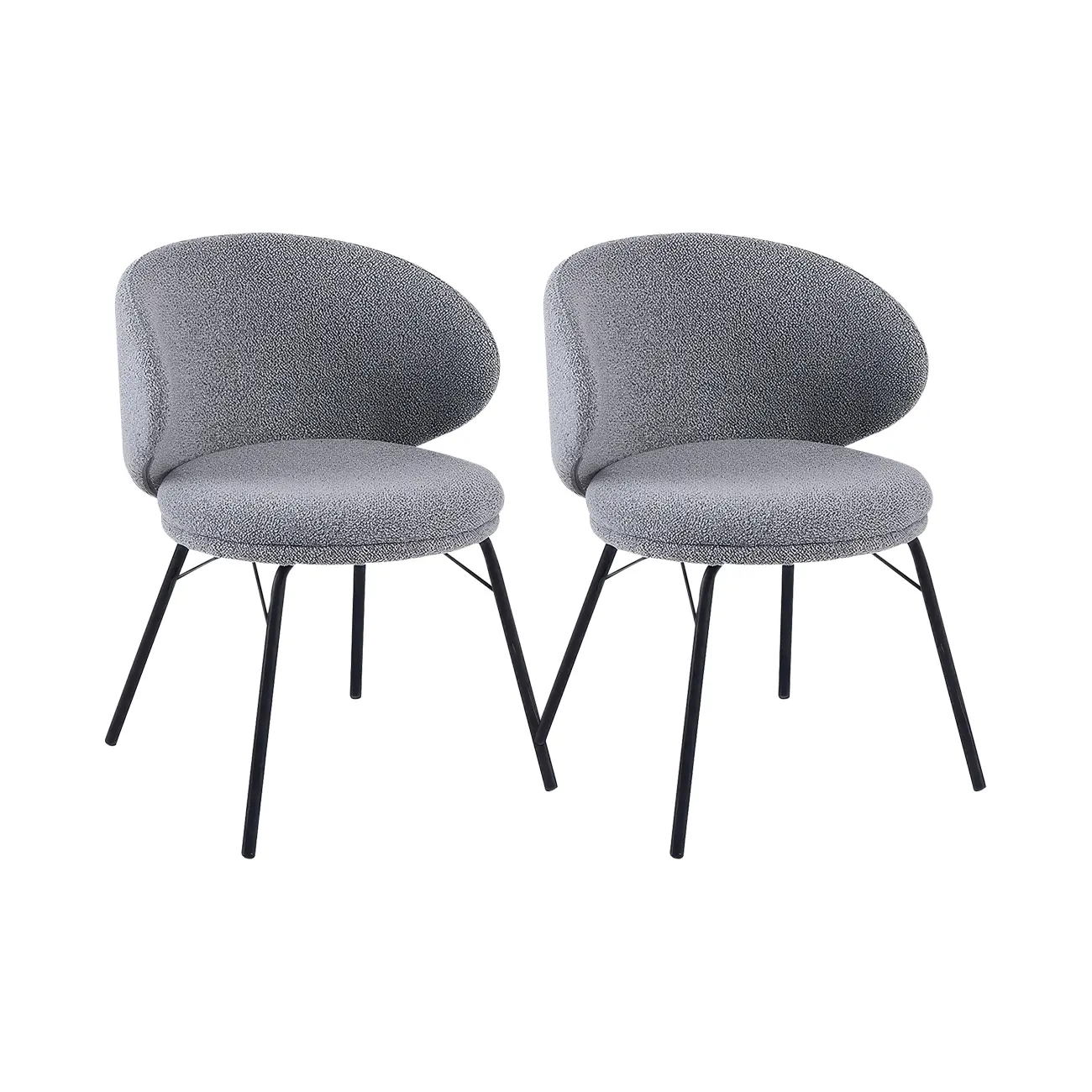 Modern Leathaire Upholstered Metal Leg Dining Chair