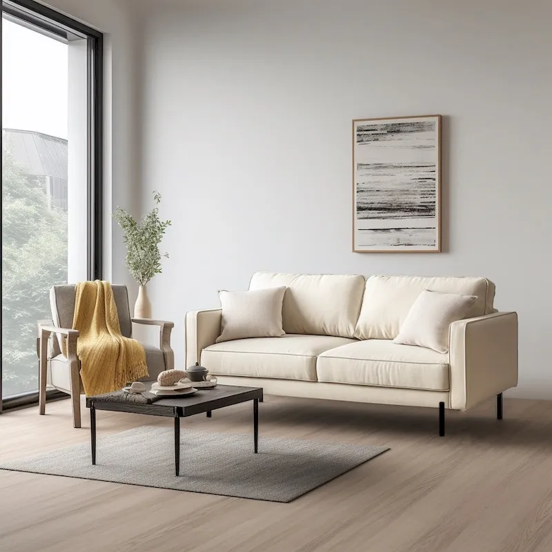 Barbett 70  Linen Square Arm Sofa