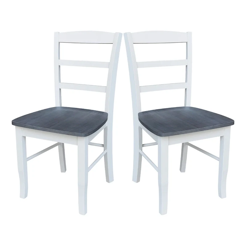 International Concepts Solid Wood Madrid Ladderback Chairs, Set of 2 - N/A