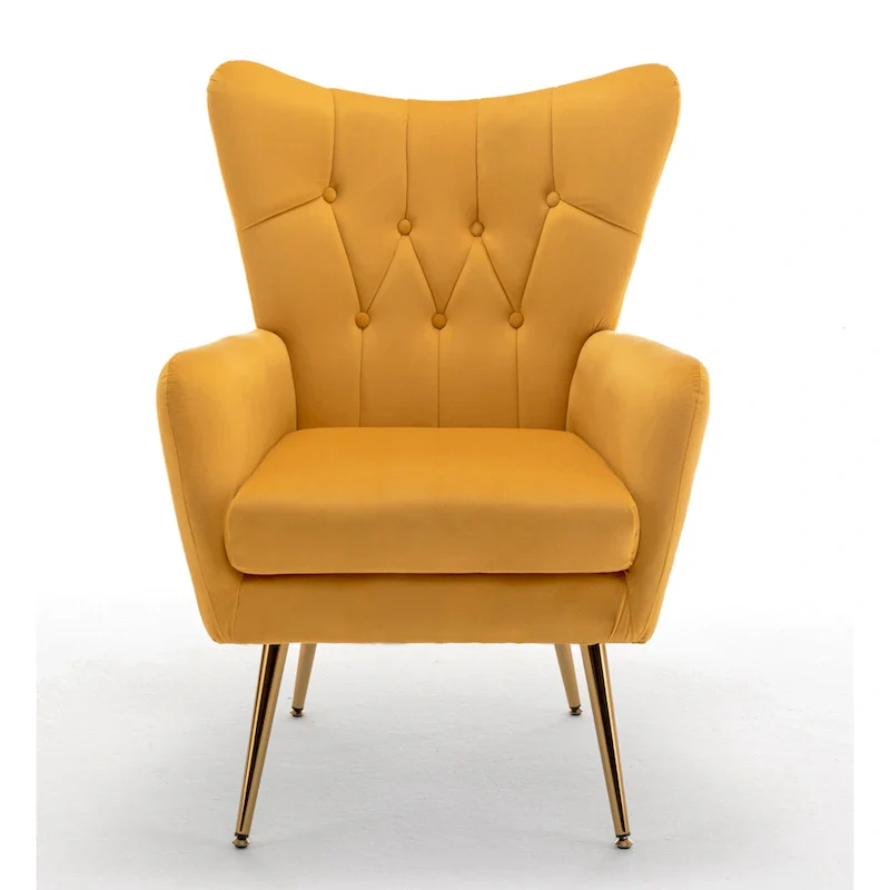 Mid Century Wingback Upholstered Accent Chair
