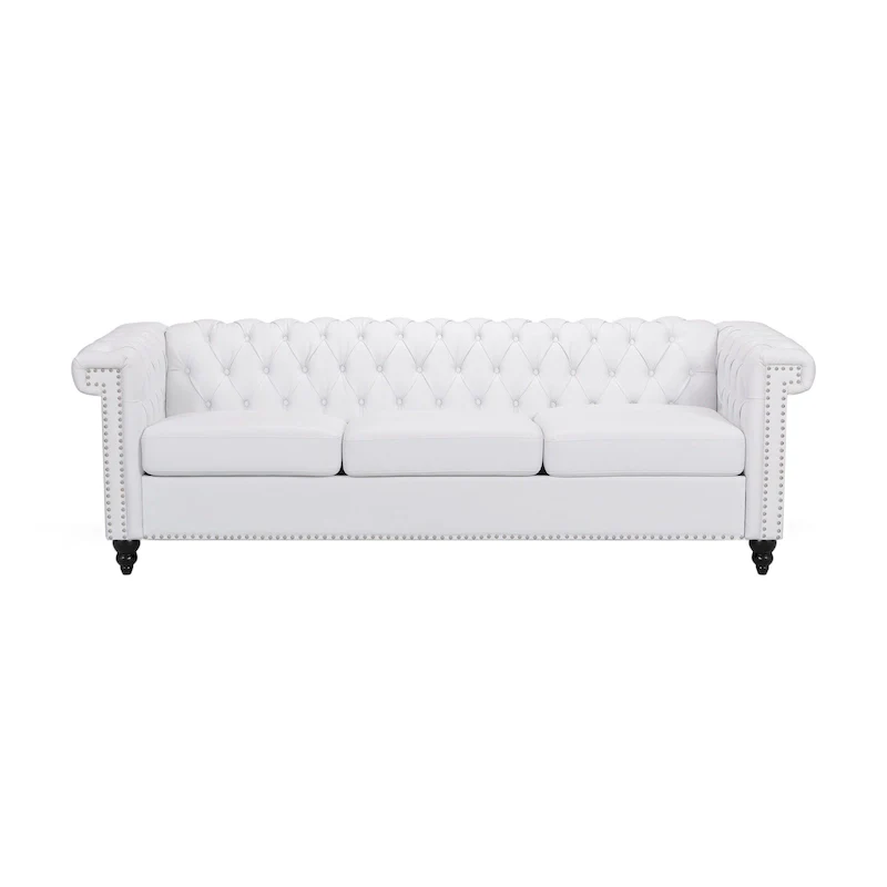 Tufted three-seater sofa