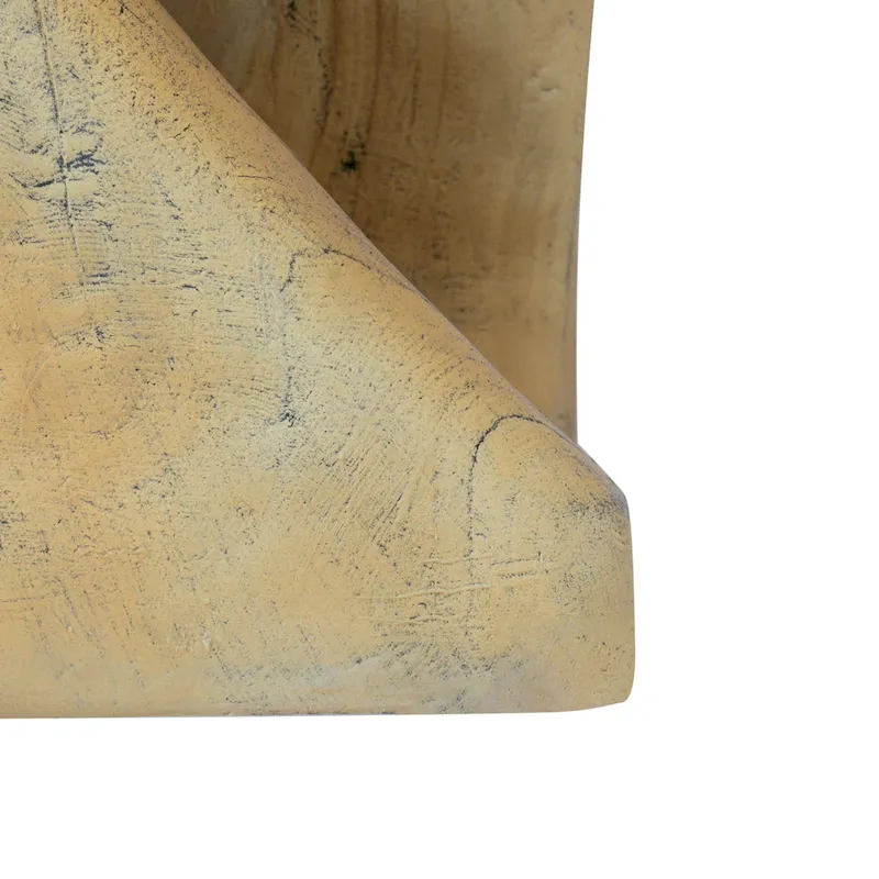 MGO Twist Shape Side Table, Wood-like Texture