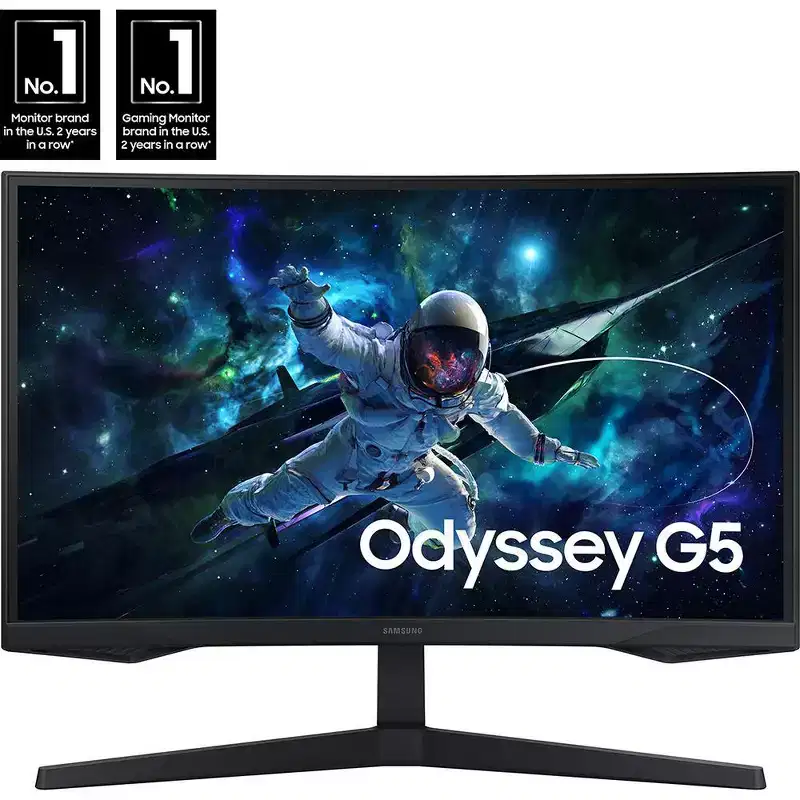 Samsung Odyssey G55C 32 QHD 165Hz 1000R Curved Gaming Monitor, Black
