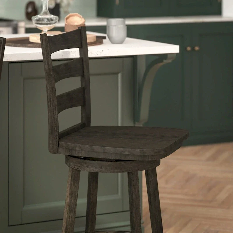 Commercial Wooden Swivel Counter Height Stool