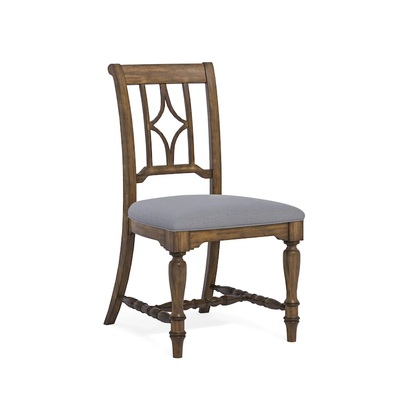 Gray Upholstered Dining Chair, Single