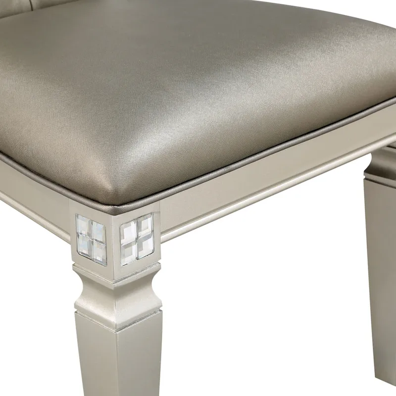 Medlee Glam Grey Wood 7-Piece Dining Table Set by Furniture of America