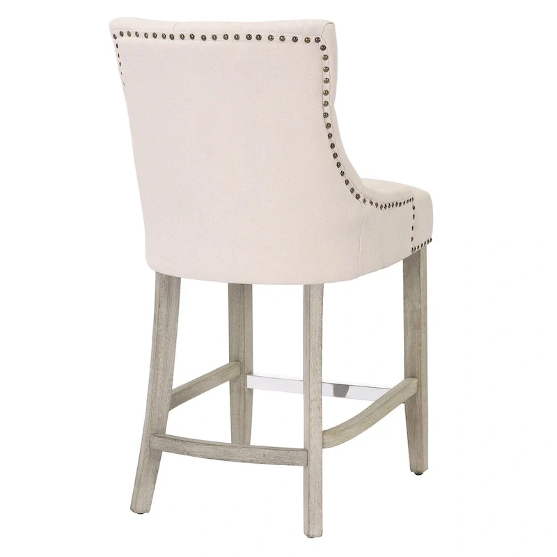Upholstered Button Tufted Counter Bar Stool