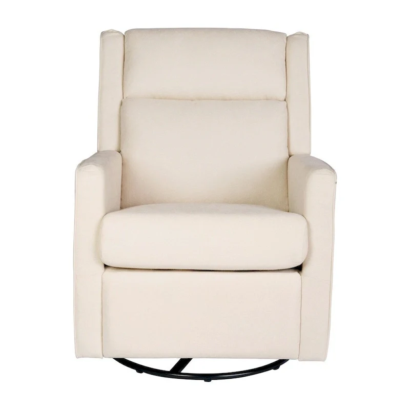 Classic Upholstered Manual Recline Rocking Swivel Glider Chair