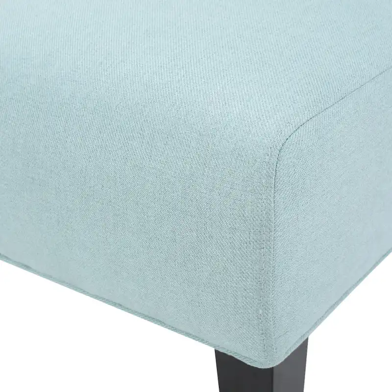 Grey / Light Blue / Light Grey / Dark Teal Contemporary Fabric Slipper Accent Chair – Single