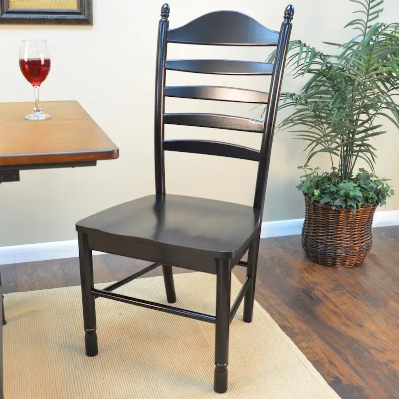 Solid Hardwood Ladder Back Dining Chair